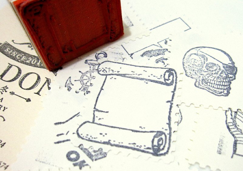 { La Don }  古老文件卷轴 橡皮章   出清! 售完不再贩售! - 其他 - 木头 