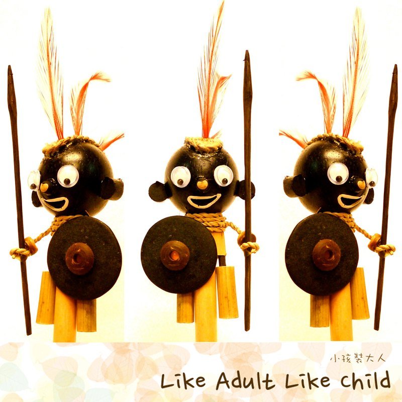 人偶铅笔 羽毛战士(单支) - 其他书写用品 - 木头 黑色