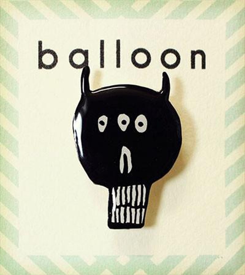 小恶魔胸针 - 胸针 - 压克力 黑色