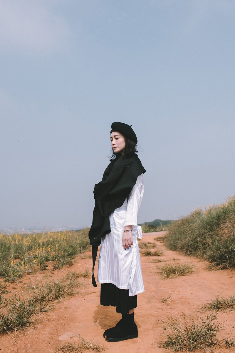 黑色海洋--太空棉松萝造型设计围巾全新展品79折 - 丝巾 - 其他材质 黑色