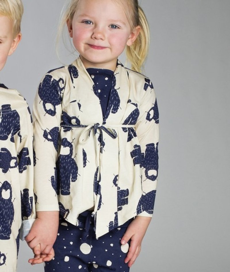 2014秋冬 koolabah 满版可爱怪兽有机棉罩衫 - 其他 - 棉．麻 白色