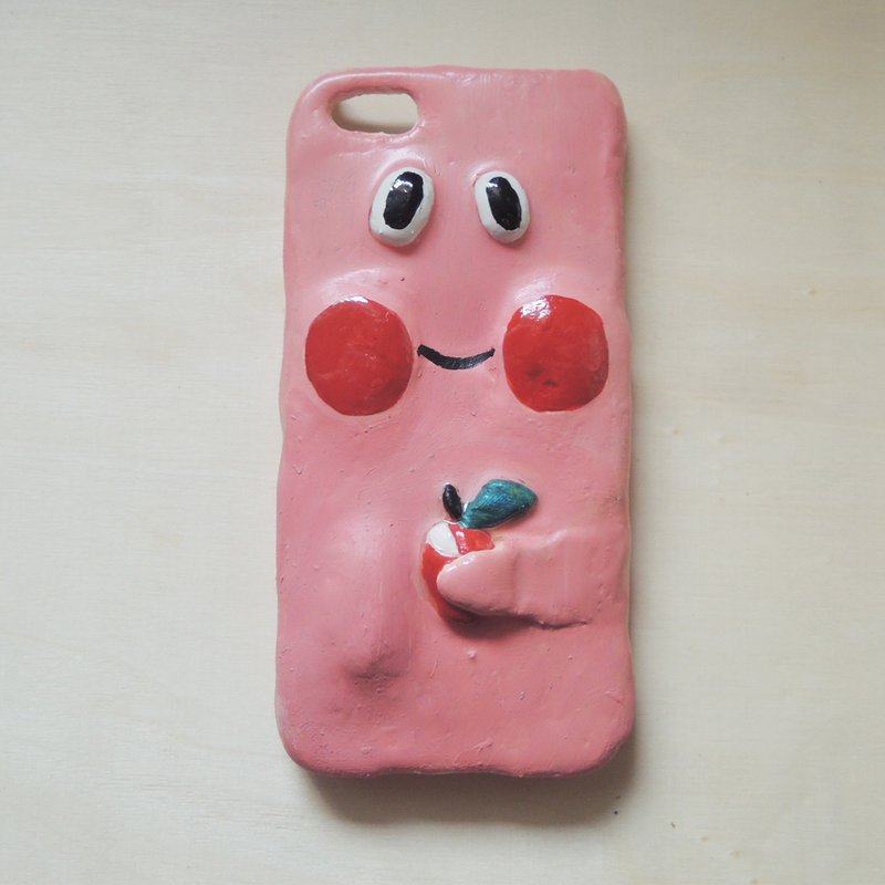 〔手绘手机壳smartphone case：粉红外星人 Pink Alien：手绘Hand-painted〕 - 手机壳/手机套 - 防水材质 粉红色