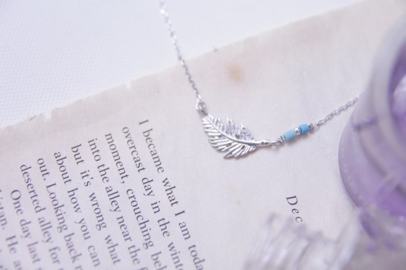 银色 项链 古董松石 ◊ 波西米亚狂想曲 ( 重大变更:雾金羽毛更改成白K亮银 ) - 项链 - 其他金属 紫色