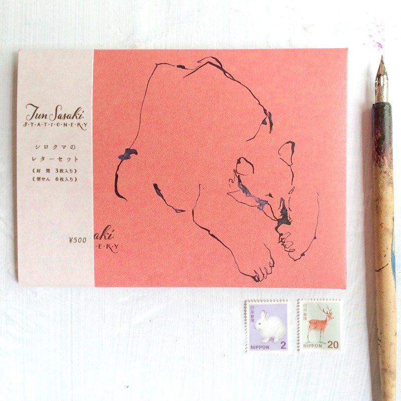 Polar bear Letter Set (red) - 便条纸/标签贴 - 纸 红色