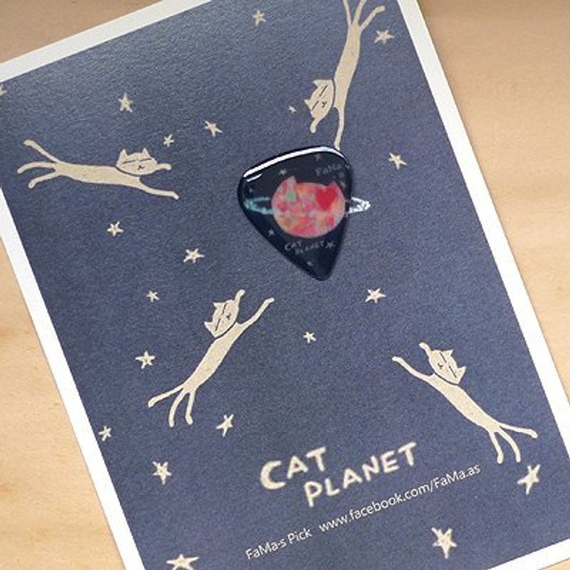 FaMa's Pick吉他弹片 猫星球长这样明信片套组 - 卡片/明信片 - 纸 蓝色