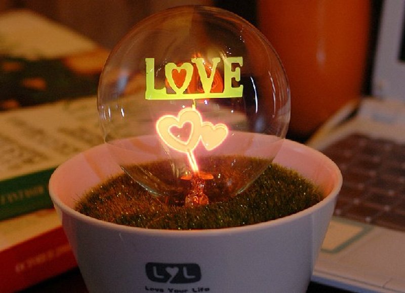 LOVE 小夜灯盆栽组 / 圣诞节交换礼物 / 情人节礼物 /告白好帮手 - 灯具/灯饰 - 塑料 白色