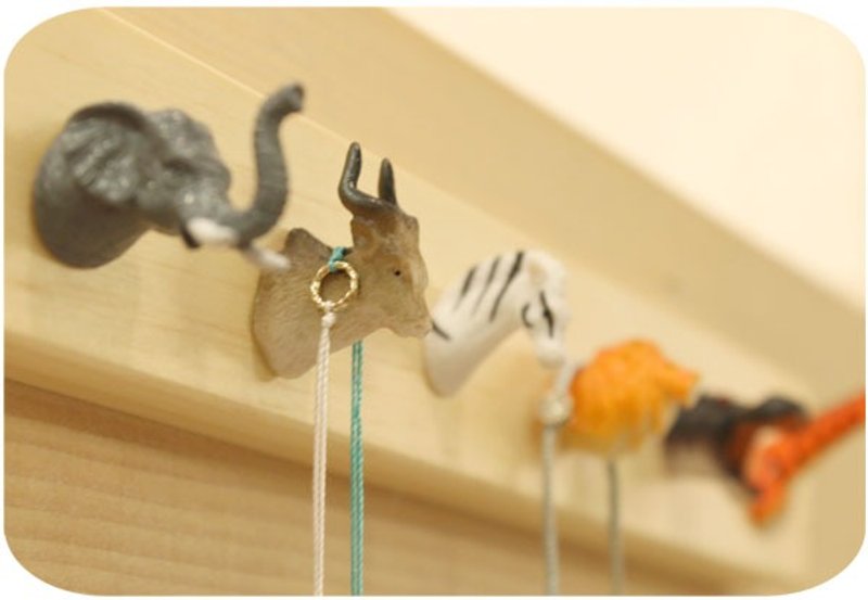 动物头饰 造型 项链挂钩 - 收纳用品 - 木头 