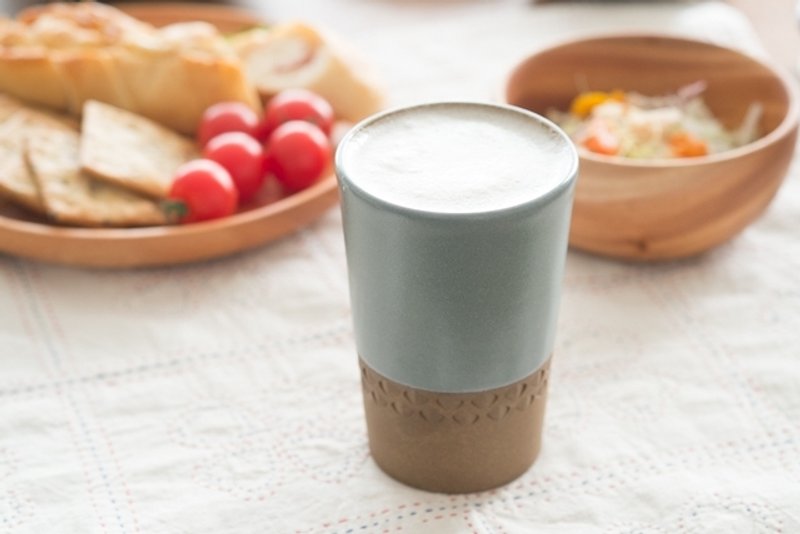 地球树fair trade&Eco-“家居杂货系列”- 手工陶杯(水蓝色) - 咖啡杯/马克杯 - 其他材质 