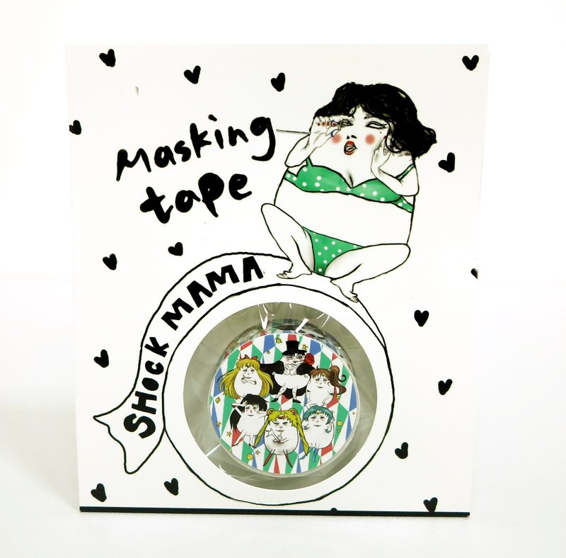 [和纸胶带]Shock MAMA-美少女蛋士 - 纸胶带 - 纸 多色