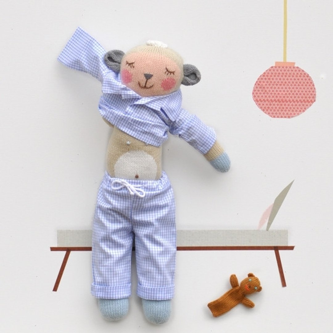 美国 Blabla Kids | 针织娃娃服装/变身装 - 睡衣派对 蓝色款 B21054900 - 玩具/玩偶 - 棉 蓝色