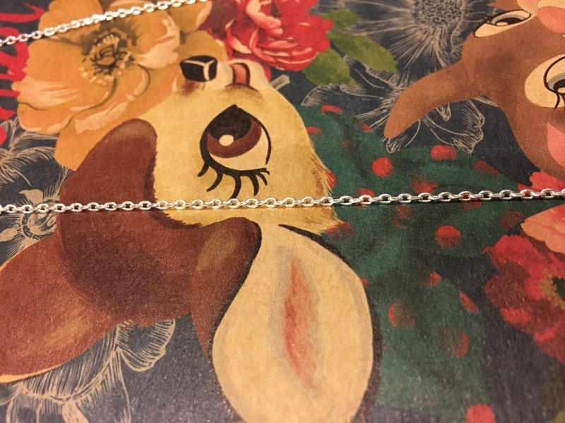 925纯银项链- 18寸/24寸-偏椭圆形/ novtzu ~ - 项链 - 纯银 银色