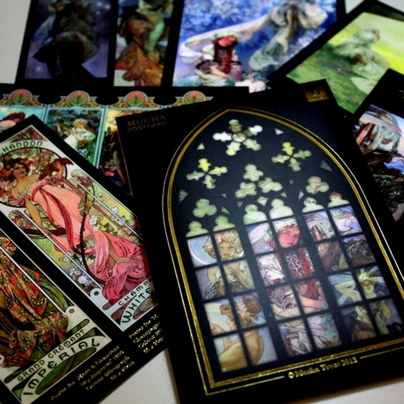 艺术大师  慕夏-自然大地星辰系列明信片套组 - 卡片/明信片 - 纸 多色