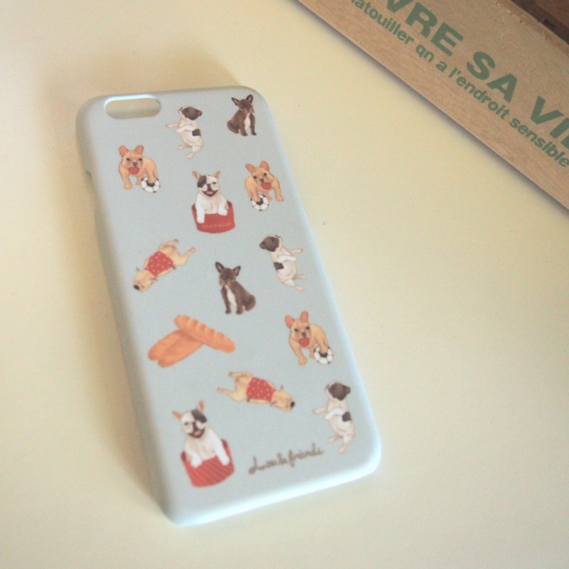 圣诞礼物 法斗犬手机壳 iPhone Case - 平板/电脑保护壳 - 塑料 蓝色