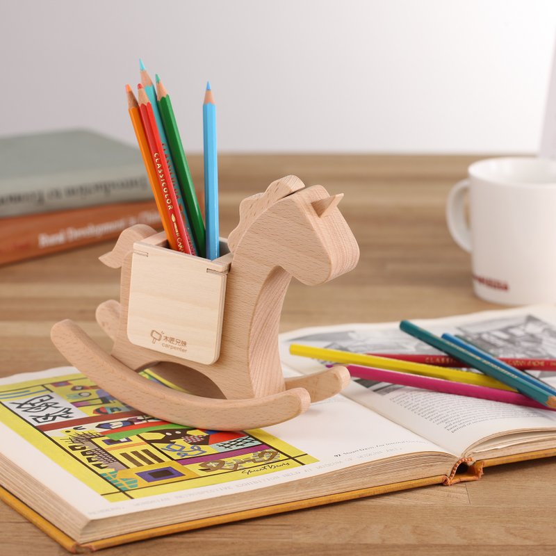 天马笔筒 - 木工/竹艺/纸艺 - 木头 卡其色
