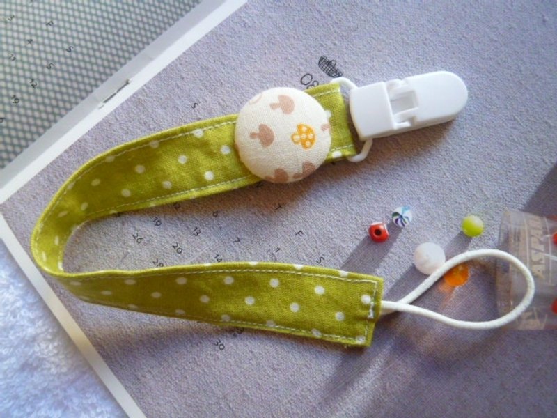 蘑菇呀磨菇 奶嘴链 奶嘴夹 最后一件 - 围嘴/口水巾 - 棉．麻 绿色