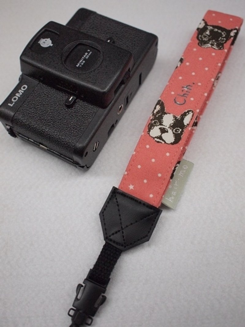 hairmo。法斗犬单挂手腕相机/拍立得/手机带-橘(小孔) - 相机 - 其他材质 橘色