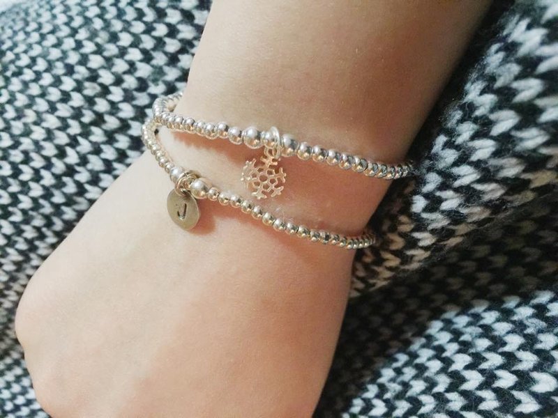 925纯银系列_窗外雪花 - 手链/手环 - 其他金属 白色