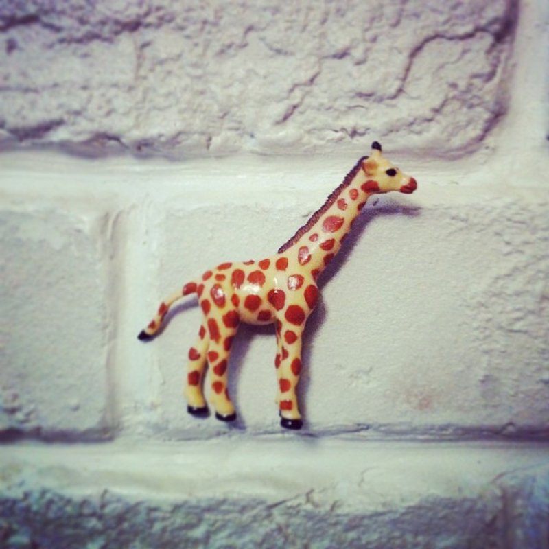 动物磁铁．长颈鹿 强力磁铁 - 冰箱贴/磁贴 - 塑料 黄色