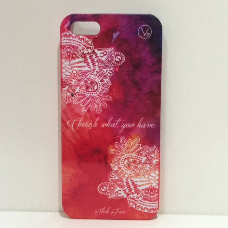 颜色/文字 定制化 – iphone, Samsung 禅绕风手机壳 - 手机壳/手机套 - 塑料 红色