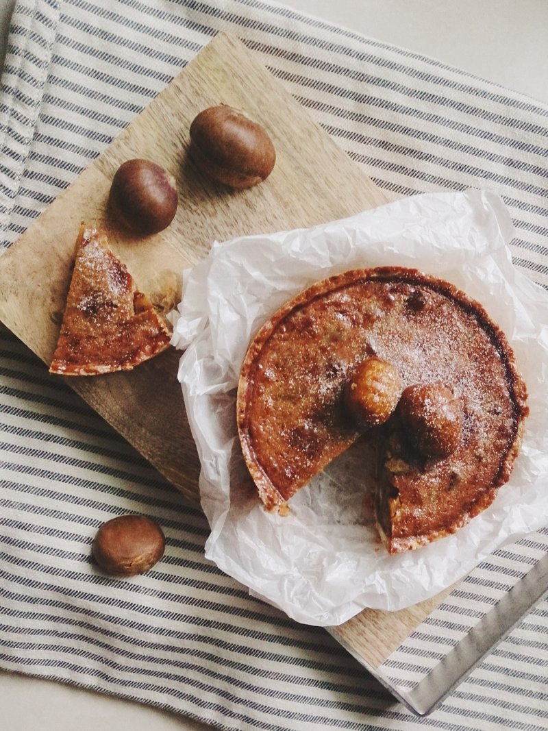 秋冬限定栗子塔 Chestnut Tart - 咸派/甜派 - 新鲜食材 咖啡色