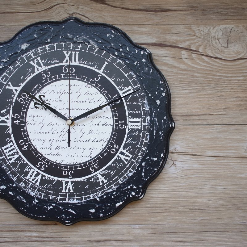 【爱木木】工业风LOFT 挂钟 时钟 安静 无声 - 时钟/闹钟 - 木头 