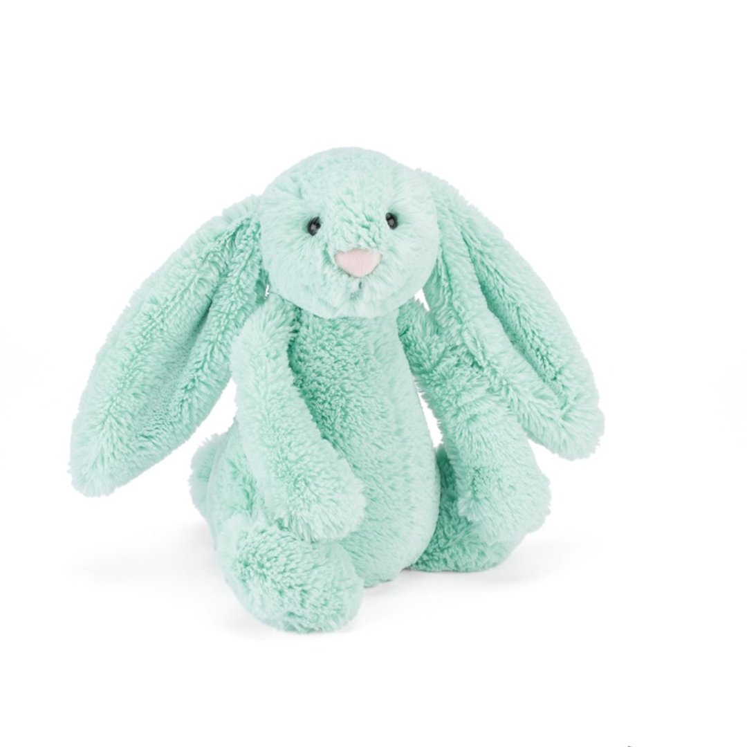 Jellycat Bashful Mint Bunny 兔子 31cm - 玩偶/公仔 - 棉 蓝色
