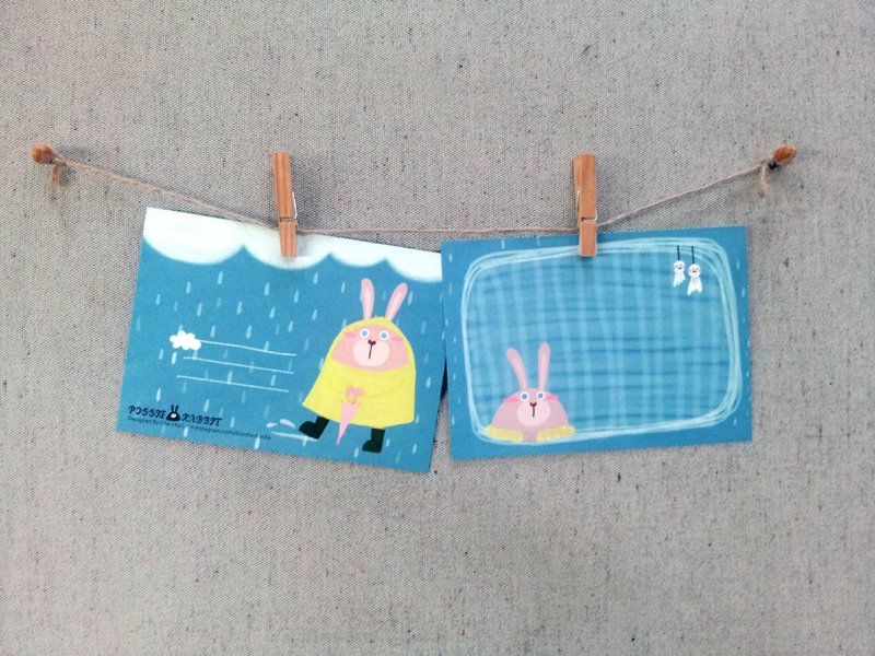 Possie等天晴明信片 - 卡片/明信片 - 纸 蓝色