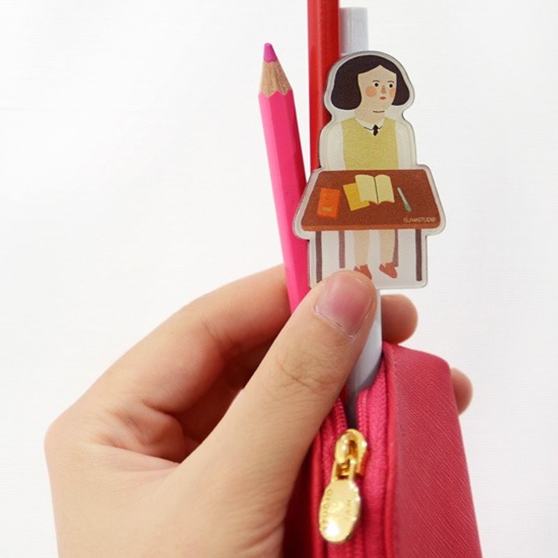 扑通心跳黑色原子笔-文青女,JSD78551 - 圆珠笔/中性笔 - 塑料 卡其色