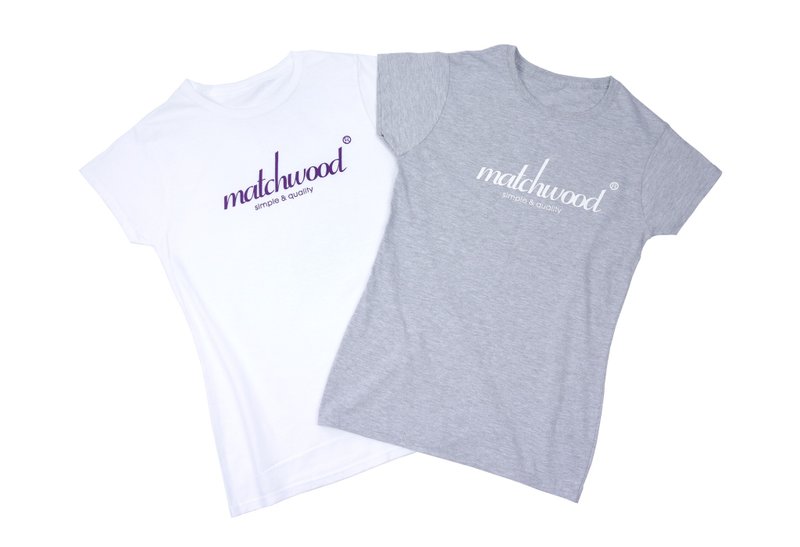 火柴木设计 Matchwood 2015限量纪念经典LogoTee 美规高舒适滚筒短T 100% 纯棉 女版灰色款 - 女装 T 恤 - 棉 灰色