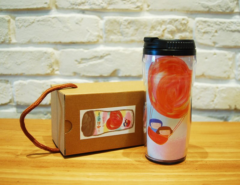 随行杯-【幸福起飞】 - 咖啡杯/马克杯 - 塑料 粉红色