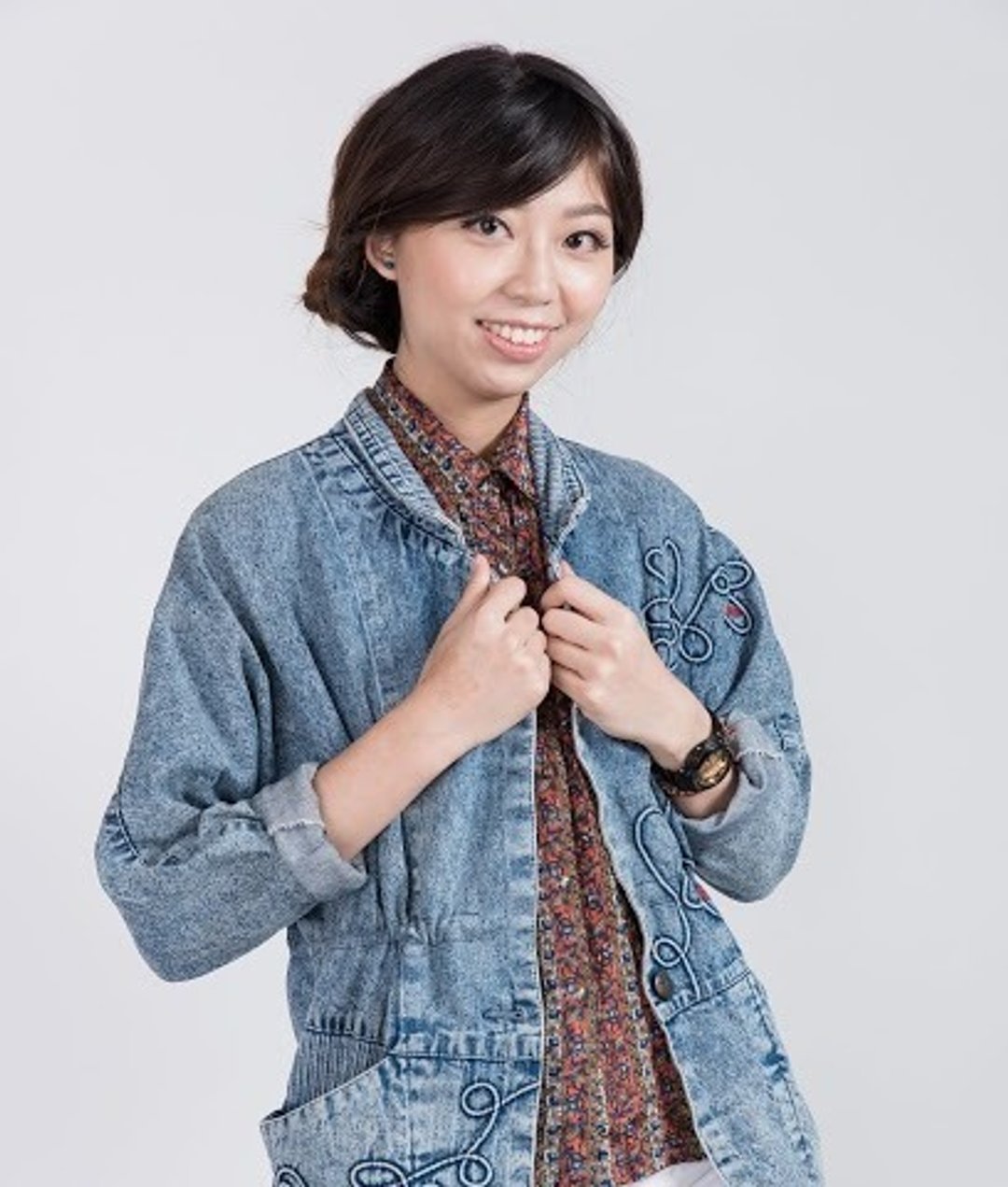 古着牛仔外套 | DE802 | 复古刺绣 | 男女皆可 - 女装休闲/机能外套 - 其他材质 蓝色