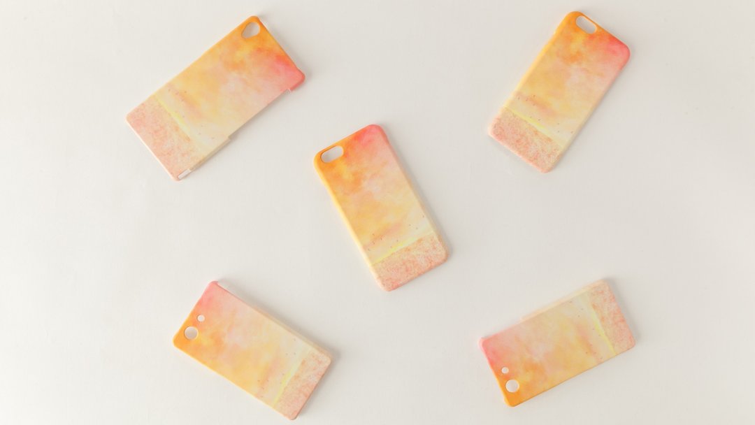 [Made to order] iPhone / Galaxy / Xperia Case "Yellow, Sky" - 手机壳/手机套 - 塑料 橘色