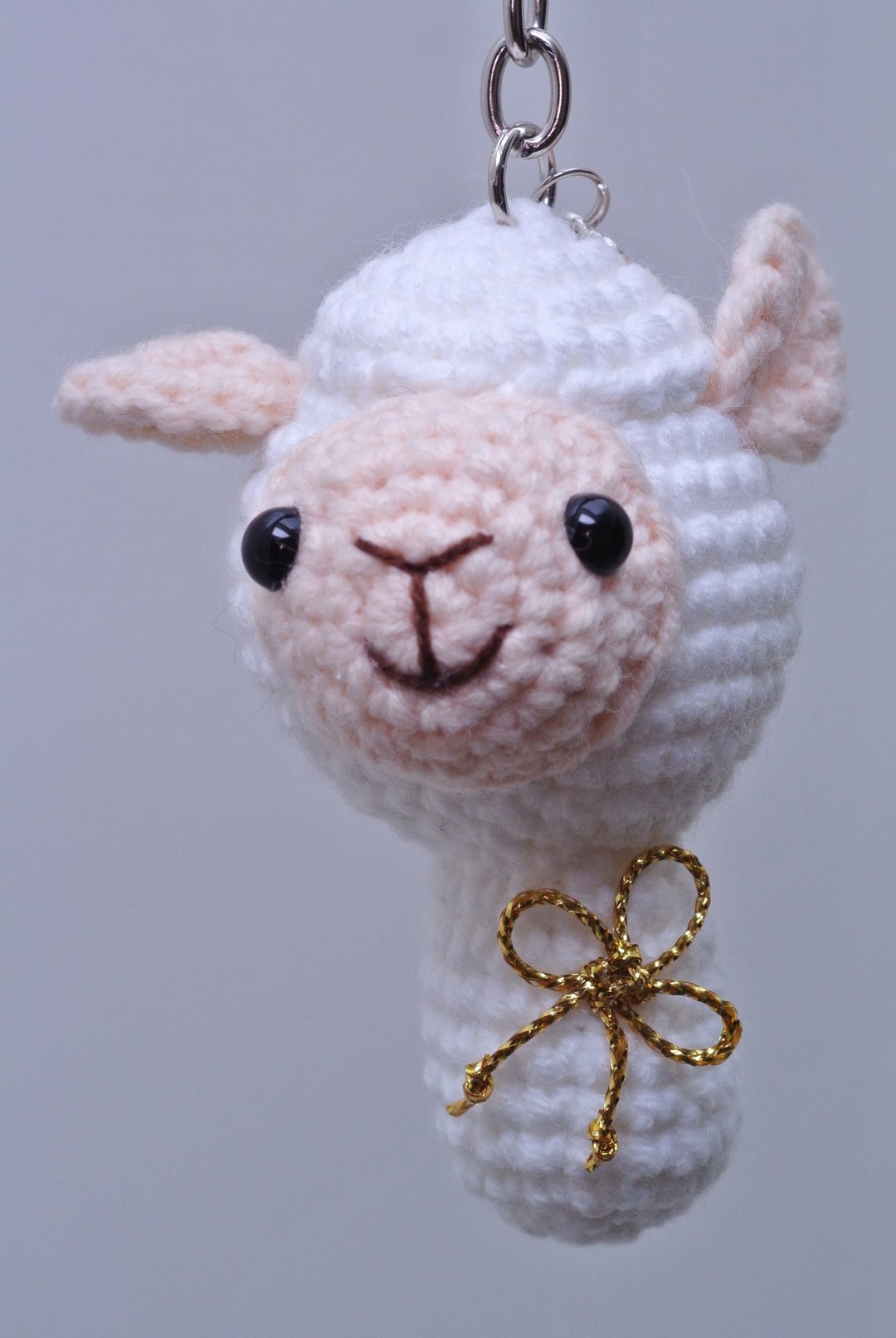 【Knitting】十二生肖系列-才华羊溢 - 钥匙链/钥匙包 - 其他材质 白色
