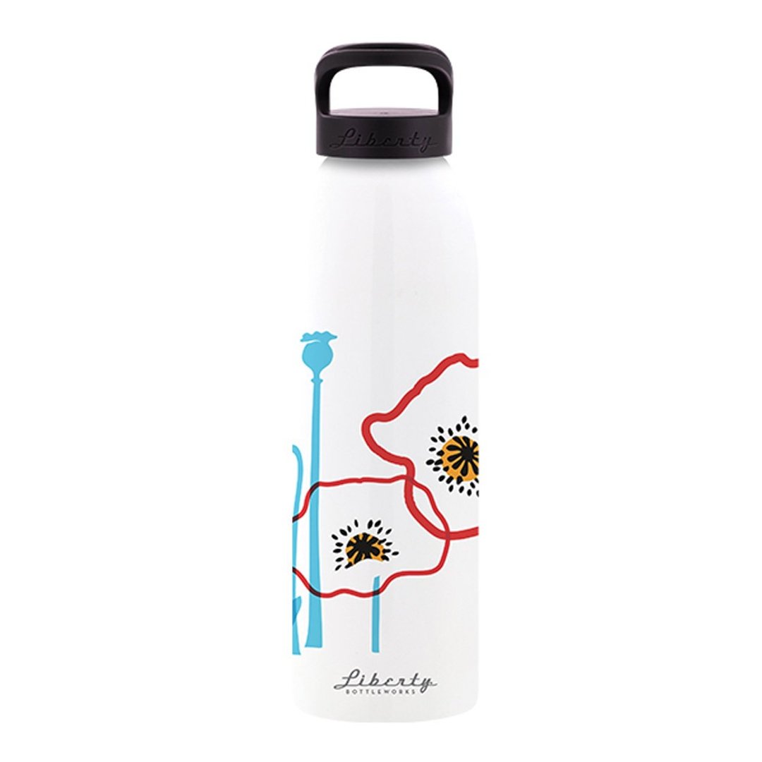 Liberty 美制超轻量环保运动水壶-700ml-好像是花儿/单一尺寸 - 水瓶/水壶 - 其他金属 白色