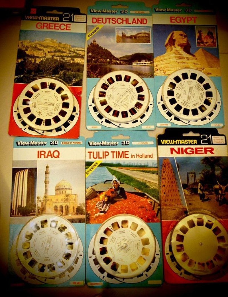 80年代 viewmaster 3D立体观片机底片 一组三张 - 其他 - 其他材质 多色