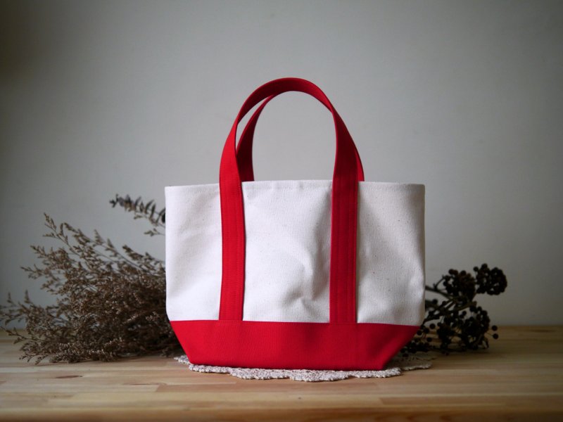 经典托特包 Msize(短带) kinari x red -原生白x红- - 侧背包/斜挎包 - 其他材质 白色