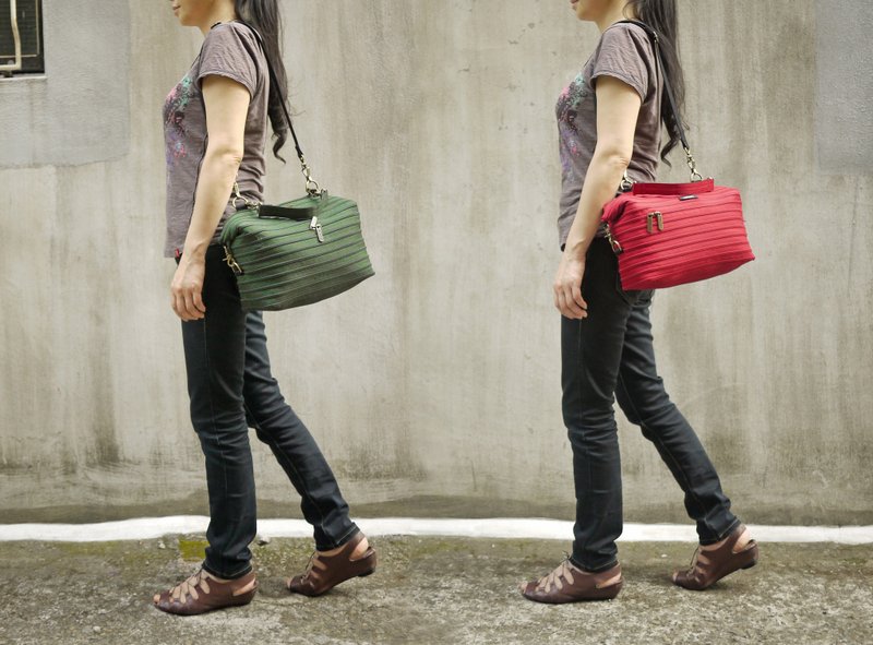 小潜艇包【红/ 墨绿】 - 侧背包/斜挎包 - 其他材质 绿色