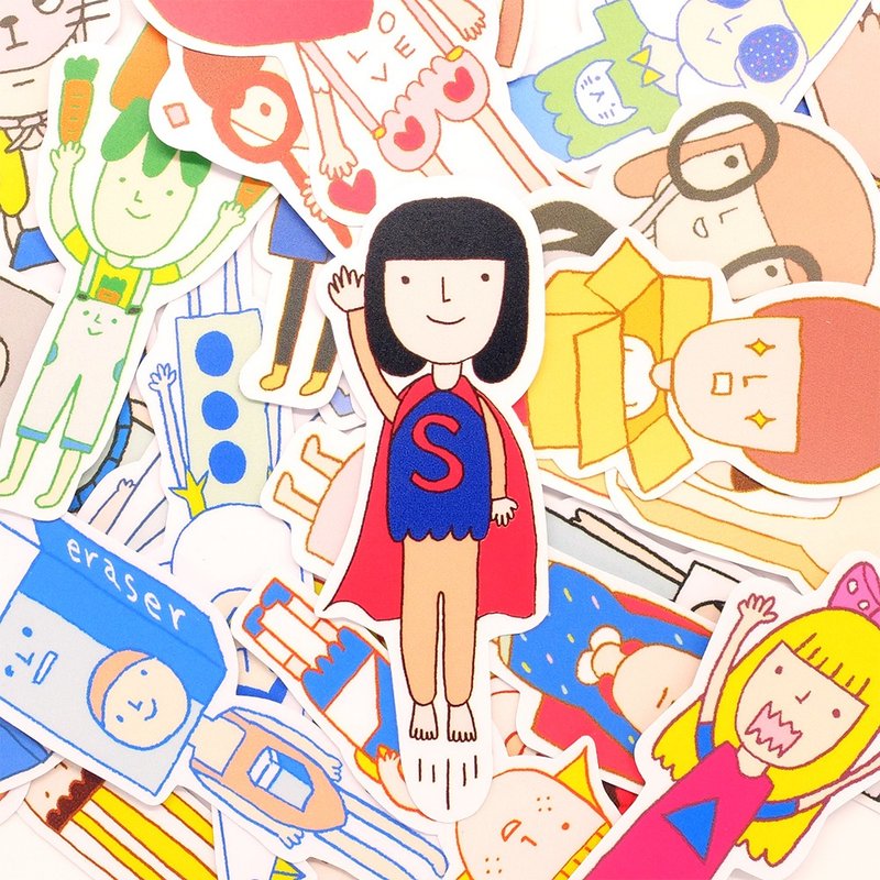 右手超人大贴纸 / 单张 - 贴纸 - 纸 多色