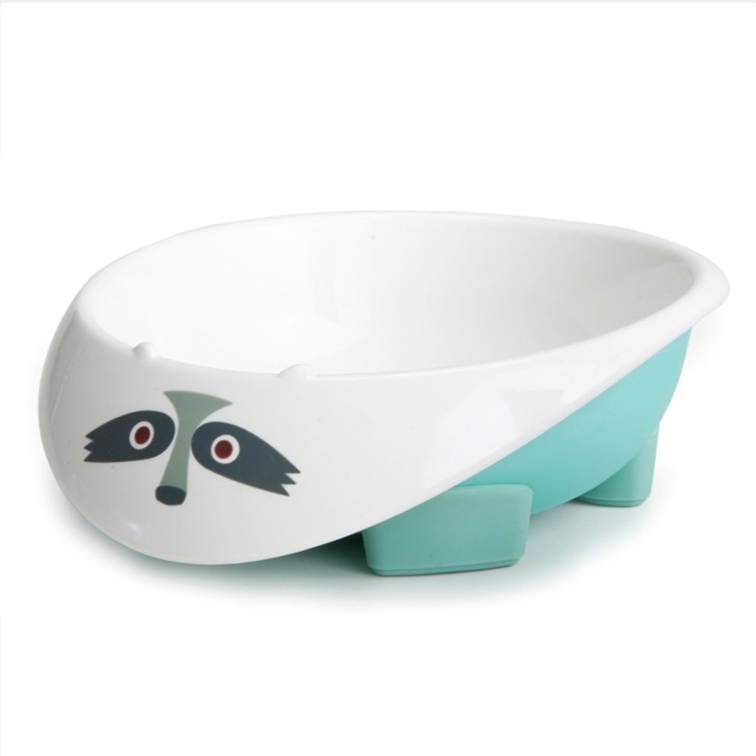 美国MyNatural Eco无毒儿童餐具-冰雪蓝浣熊餐碗 - 儿童餐具/餐盘 - 塑料 蓝色