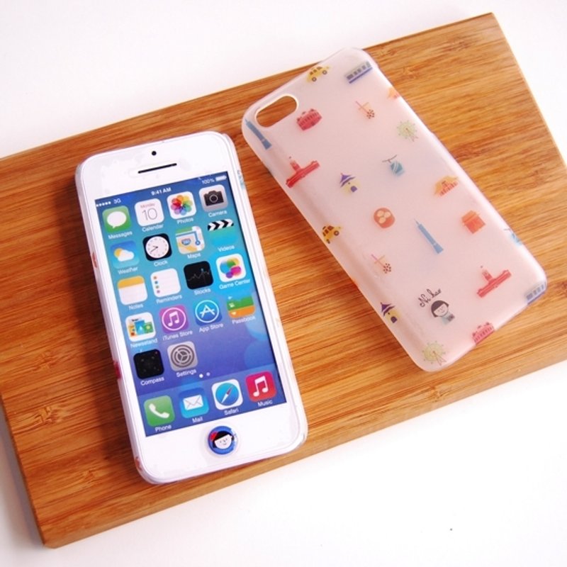 FiFi城市旅行iPhone 5C半透明背盖 Colorful Taipei! (缤纷台北) - 手机壳/手机套 - 塑料 白色