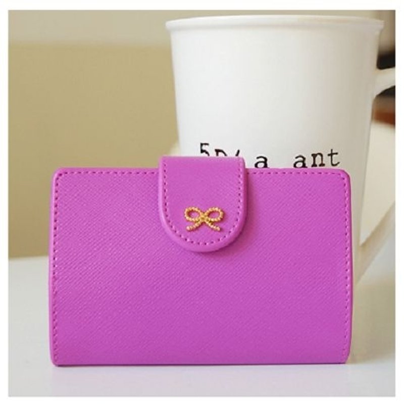 Dessin x Jamstudio-Ribbon蝴蝶结经典票卡夹-lavender,JSD73624 - 证件套/卡套 - 其他材质 紫色