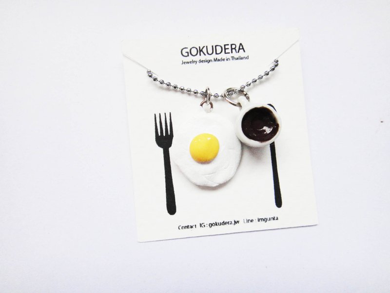 我爱吃煎蛋 - 项链 - 项链 - 粘土 黄色