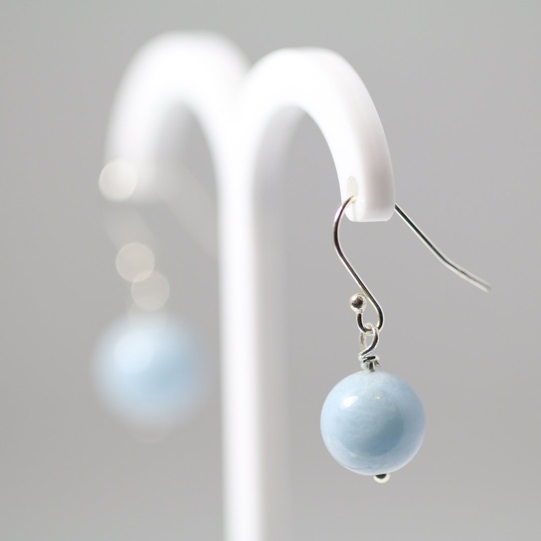 【ColorDay】海水蓝宝/海蓝宝石〈Aquamarine / Beryl〉纯银耳环 - 项链 - 宝石 蓝色