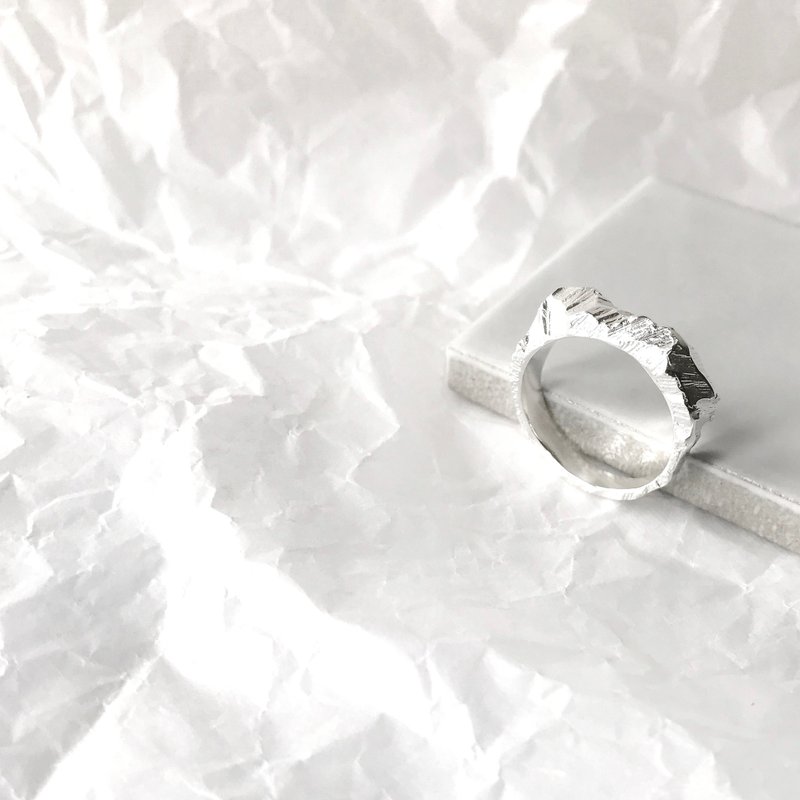 山形戒指 Mountain Ring 风景系列 925纯银 - 戒指 - 其他金属 银色