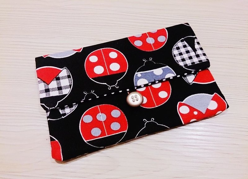 棉麻布手作存折袋 护照套 卫生棉袋/护垫袋 /化妆袋/收纳袋 - 化妆包/杂物包 - 其他材质 黑色