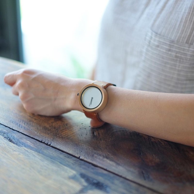 Lima Watch Sore Maple Camel - 女表 - 木头 橘色