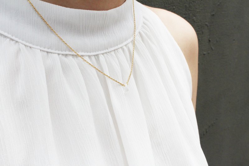 4月诞生石-白拓帕石 topaz ホワイトトパーズ 锁骨项链 - 项链 - 宝石 白色