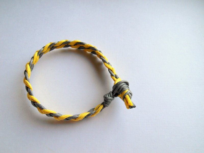 坚持 / 手工编织手环 - 手链/手环 - 其他材质 黄色