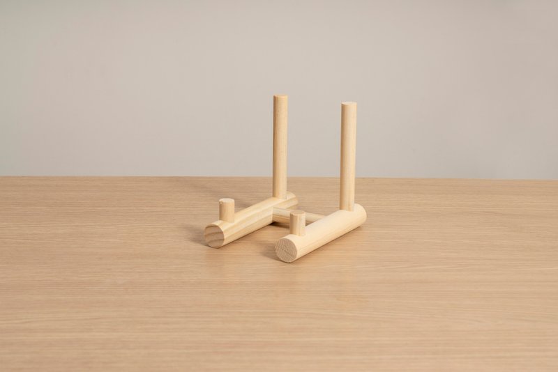 碗盘木架 - 摆饰 - 木头 咖啡色