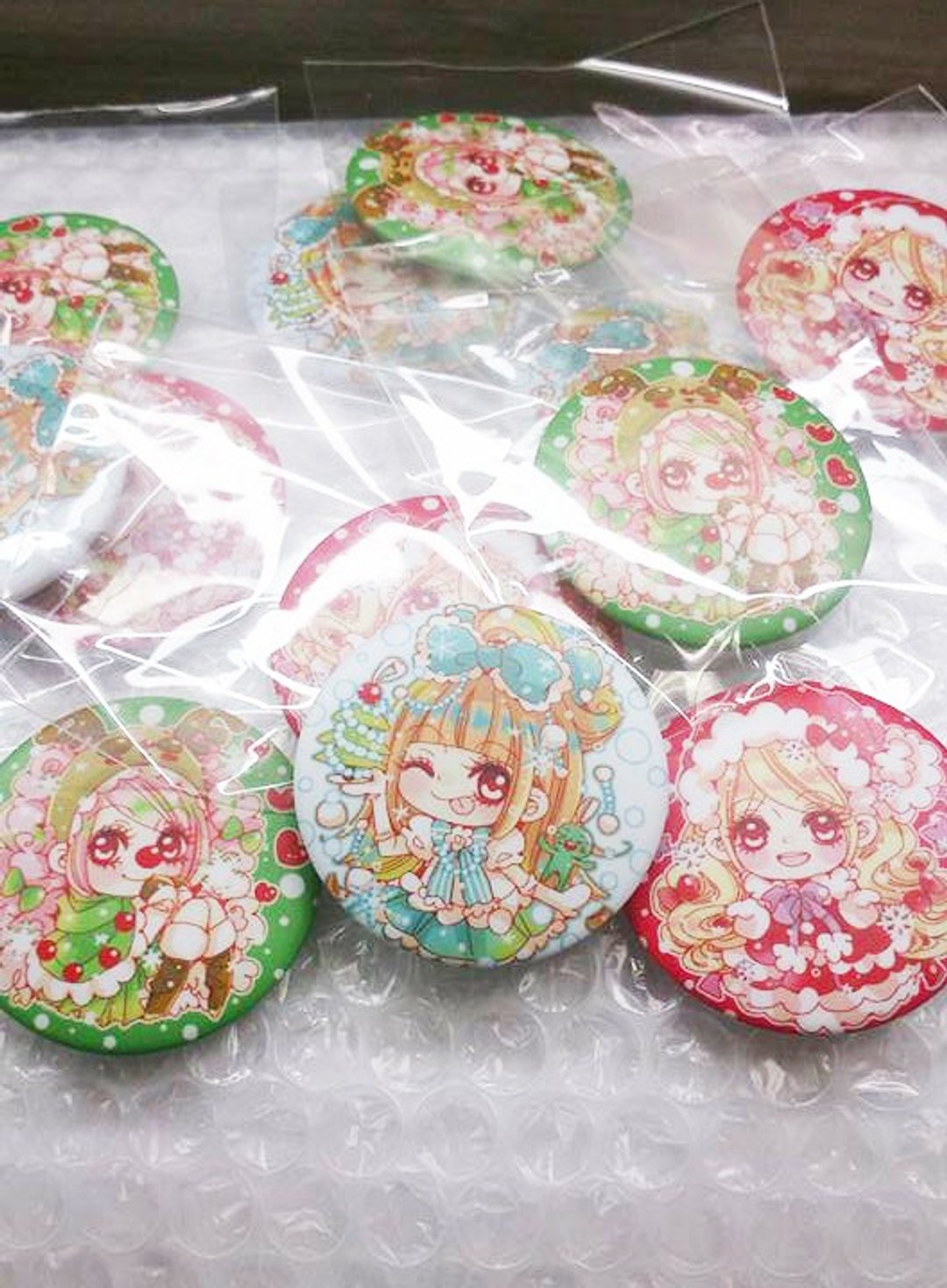 ✩*⋆圣诞节限定商品✩*⋆圣诞女孩3入磁铁组合 - 冰箱贴/磁贴 - 其他金属 红色